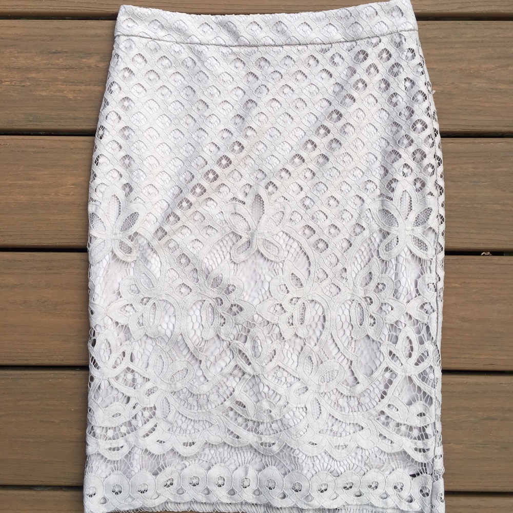 Body Con Lace Overlay Skirt